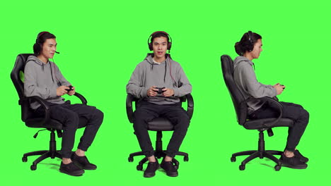 Asian-man-using-controller-for-contest